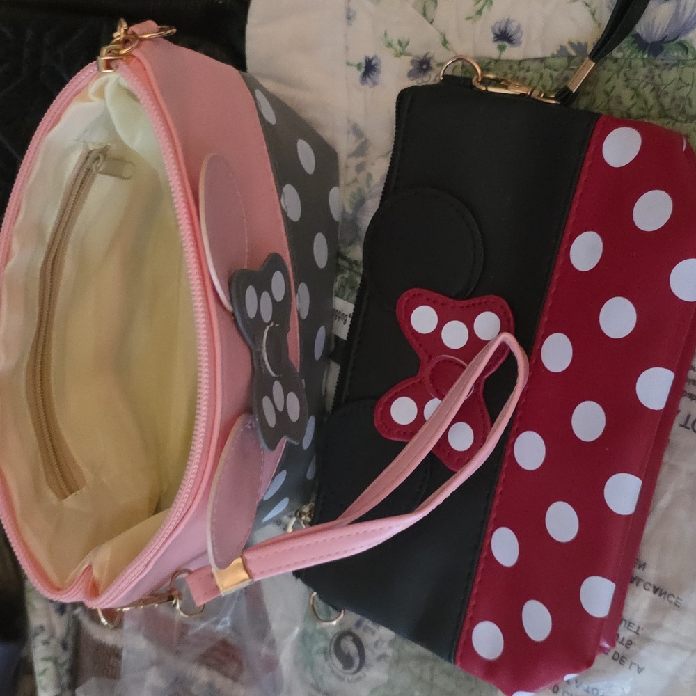 Disney Bags 2 Of Them. To Have Fun With . Make Up, Pens, Pencils, Coins. Lol